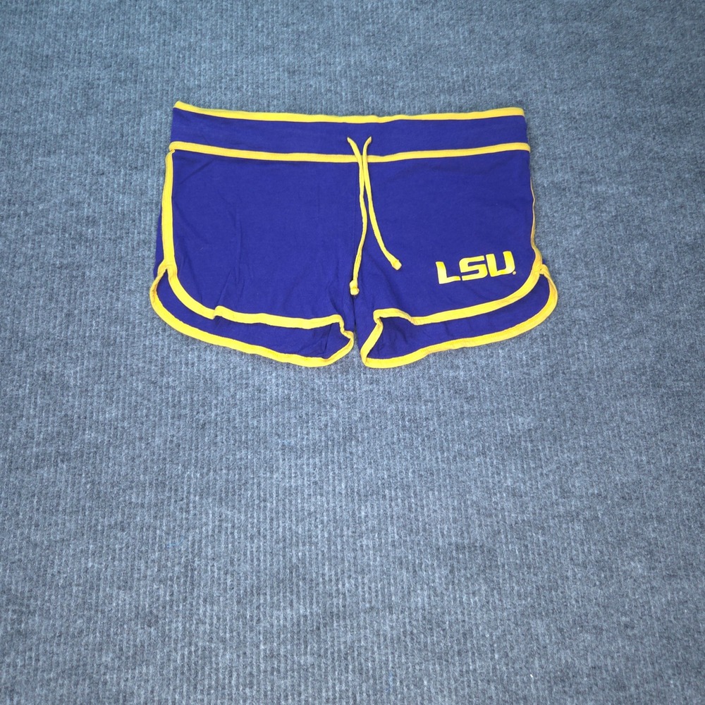 Sideline Apparel LSU Tigers Shorts Women Medium Purple Yellow Game Day Lounge